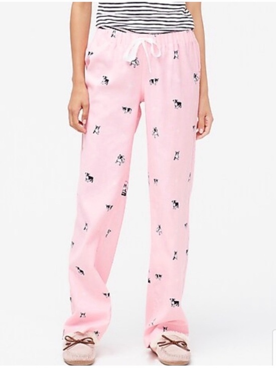 J. Crew Other - J. Crew Pink Dog-Print Lounge Pants